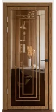 Межкомнатная дверь с зеркалом «Techno-92-mirror bronze» Фаворит