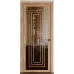 Межкомнатная дверь с зеркалом «Techno-92-mirror bronze» цвет Дуб Янтарный