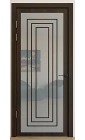 Межкомнатная дверь с зеркалом «Techno-92-mirror grafit» цвет Орех Мореный Темный Межкомнатная дверь с зеркалом «Techno-92-mirror grafit» цвет Орех Мореный Темный