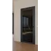 Межкомнатная крашенная дверь с зеркалом «Techno-92-painted mirror black » цвет графит