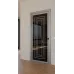Межкомнатная крашенная дверь с зеркалом «Techno-92-painted mirror black » цвет серый