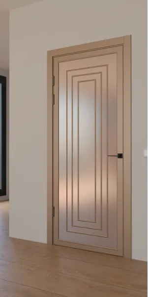 Межкомнатная крашеная дверь с зеркалом «Techno-92-painted mirror bronze satyn» Фаворит