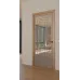 Межкомнатная крашенная дверь с зеркалом «Techno-92-painted mirror grafit» цвет серо-бежевый