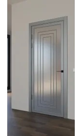 Міжкімнатні фарбовані двері з дзеркалом «Techno-92-painted mirror grafit satyn»‎ Фаворит