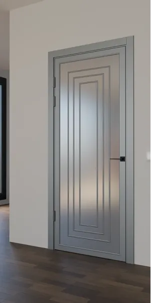 Міжкімнатні фарбовані двері з дзеркалом «Techno-92-painted mirror grafit satyn»‎ Фаворит