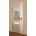 Міжкімнатні фарбовані двері з дзеркалом «Techno-93-painted mirror milk» колір бежевий