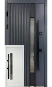 Вхідні вуличні двері Техас Фанера Сіра