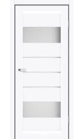 Міжкімнатні двері Arona білі скло сатин Leador