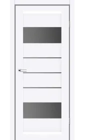 Міжкімнатні двері Arona білі скло сірий графіт Leador