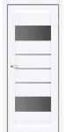 Міжкімнатні двері Arona білі скло сірий графіт Leador