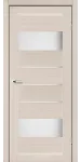 Межкомнатная дверь Arona дуб латте стекло сатин белый Leador