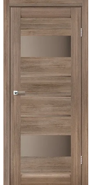 Межкомнатная дверь Arona серое дерево стекло сатин бронза Leador Межкомнатная дверь Arona серое дерево стекло сатин бронза Leador