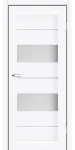 Межкомнатная дверь Canneli белая стекло сатин Leador