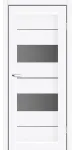 Міжкімнатні двері Canneli білі скло сірий графіт Leador