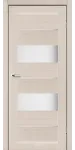 Межкомнатная дверь Canneli белый дуб латте стекло сатин Leador
