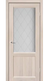 Міжкімнатні двері Laura LR-01 монблан скло сатин білий Leador