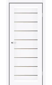 Міжкімнатні двері Neapol білі скло бронза Leador