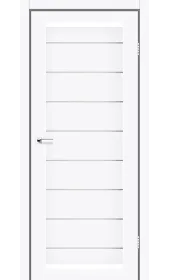 Міжкімнатні двері Neapol білі скло сатин Leador