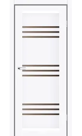 Межкомнатная дверь Sovana белая стекло бронза Leador