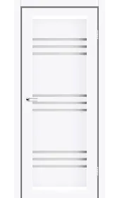 Межкомнатная дверь Sovana белая стекло сатин Leador