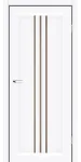Міжкімнатні двері Verona білі скло бронза Leador