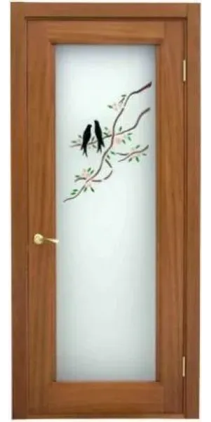 Міжкімнатні двері Рустикаль Модерн 11 ПЗ гілка сакури з ластівками Міжкімнатні двері Рустикаль Модерн 11 ПЗ гілка сакури з ластівками