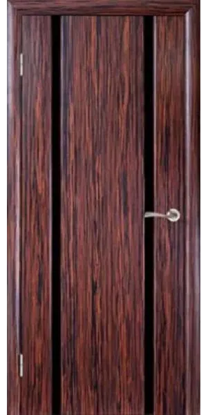 Двері Глазго 2 ПГ эбен, черный триплекс Woodok Двері Глазго 2 ПГ эбен, черный триплекс Woodok