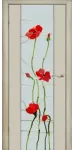 Двері Глазго ПО витраж маки Woodok