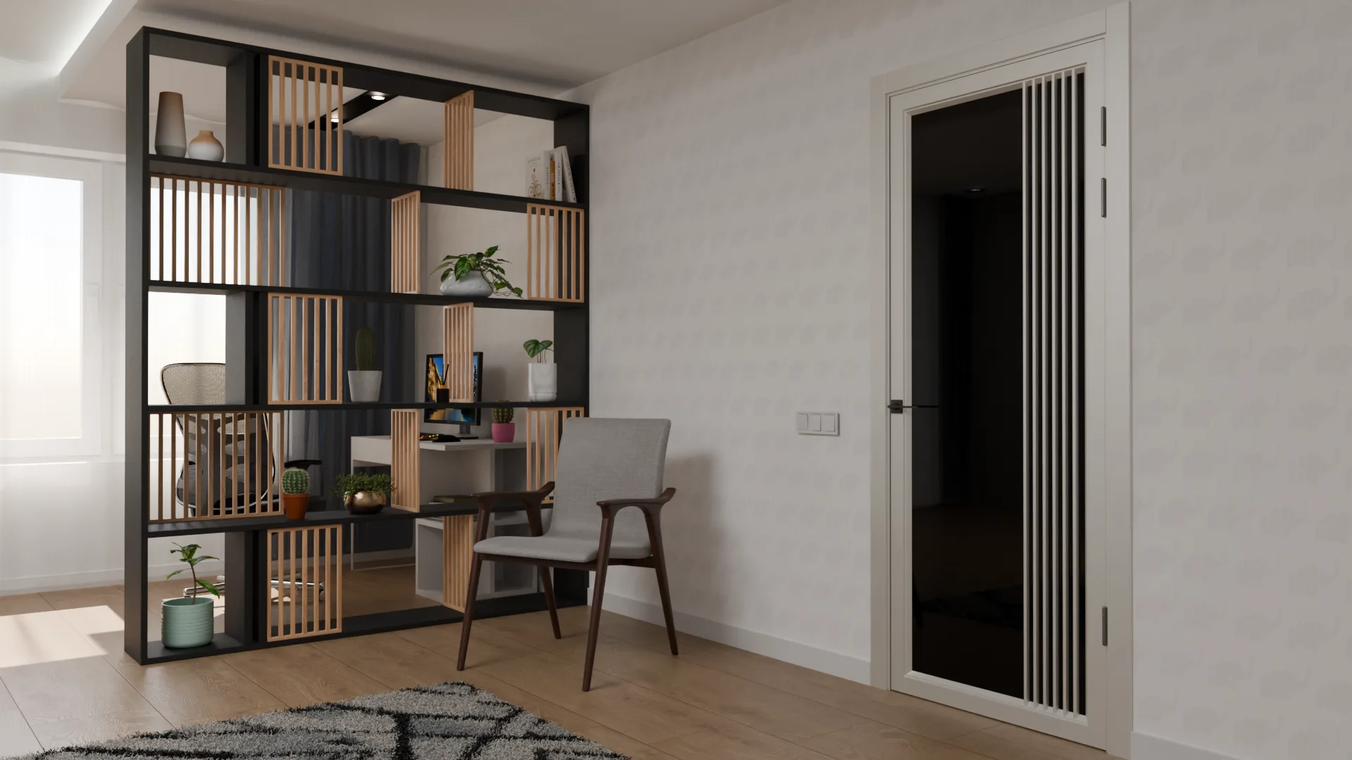 Приклад інтер'єру Modern-72-painted mirror black