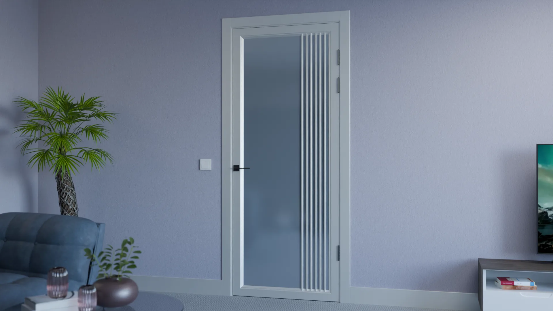 Пример интерьера Modern-72-painted mirror grafit satyn