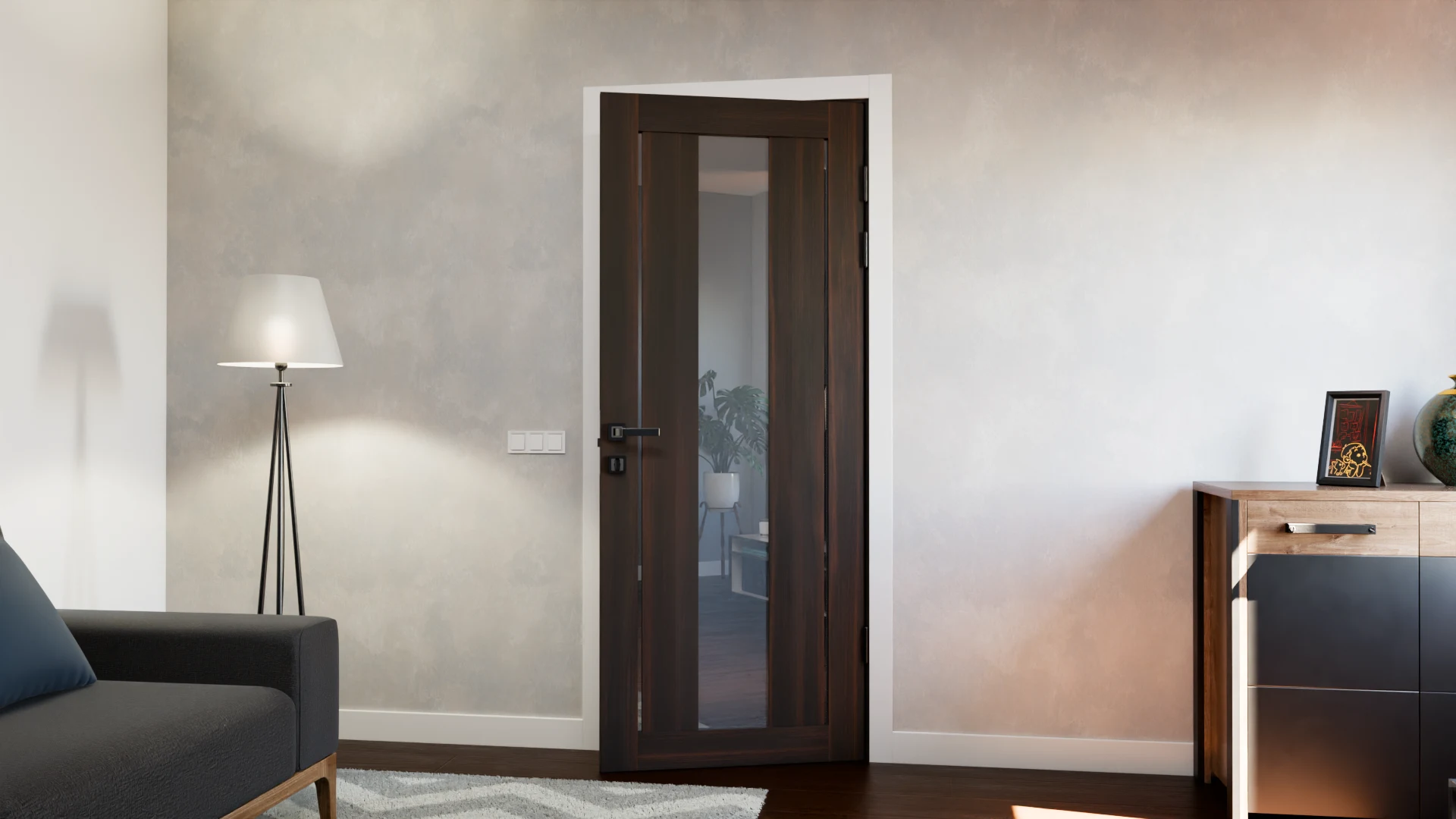 Пример интерьера Modern-74-mirror grafit