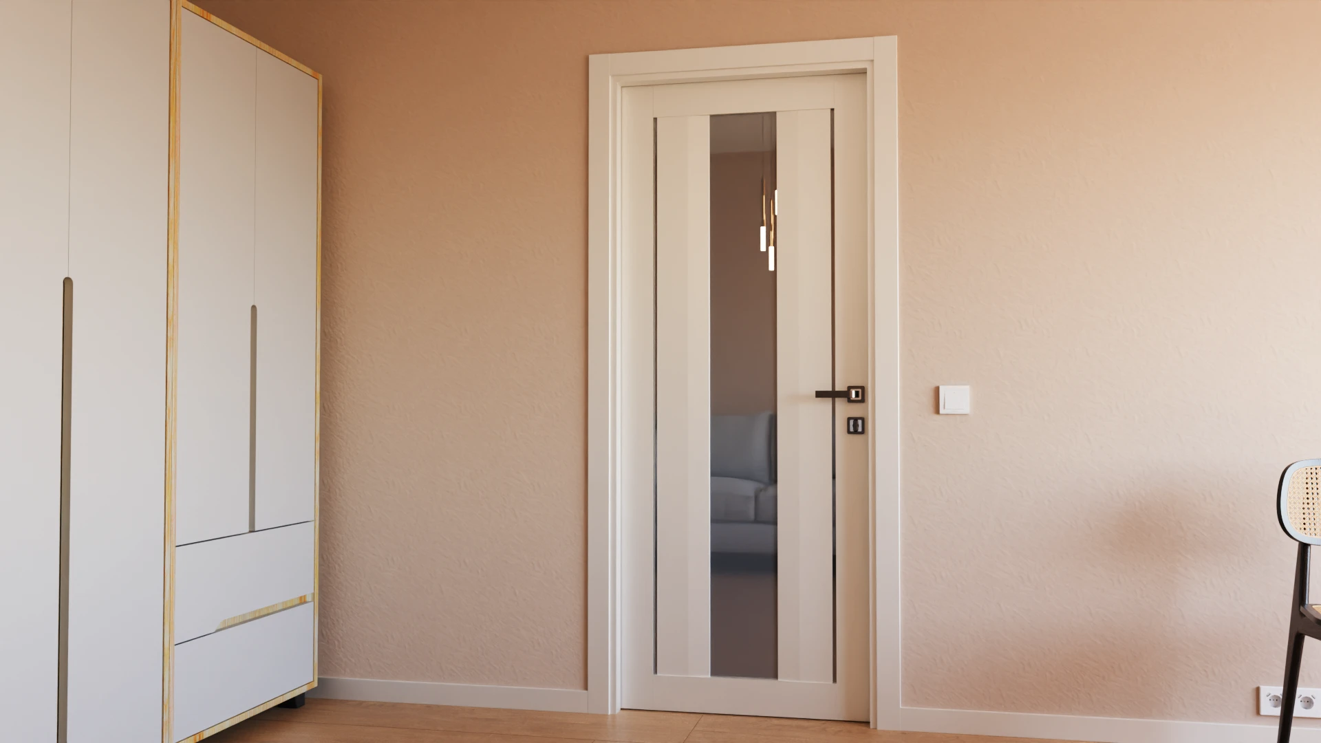 Приклад інтер'єру Modern-74-painted mirror grafit