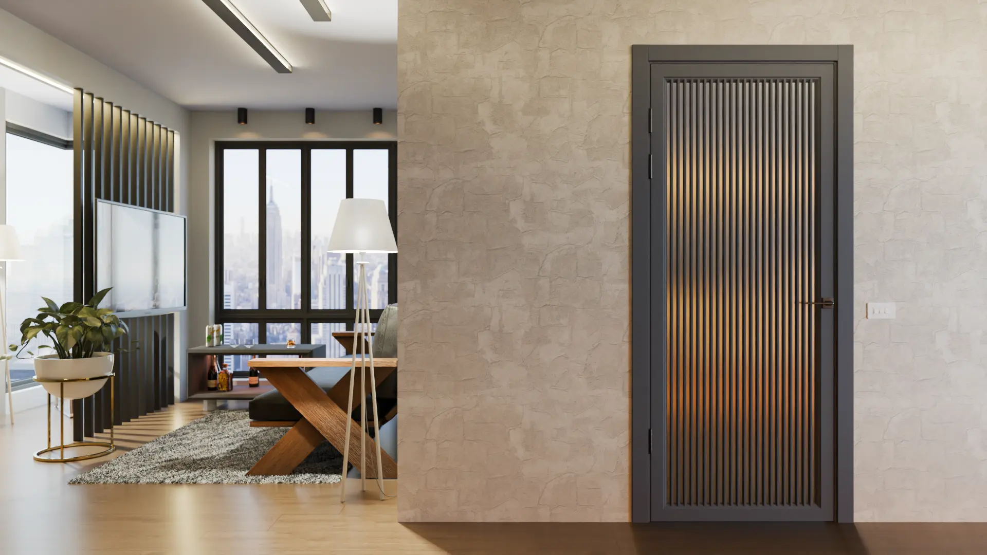 Приклад інтер'єру Modern-75-mirror grafit satyn