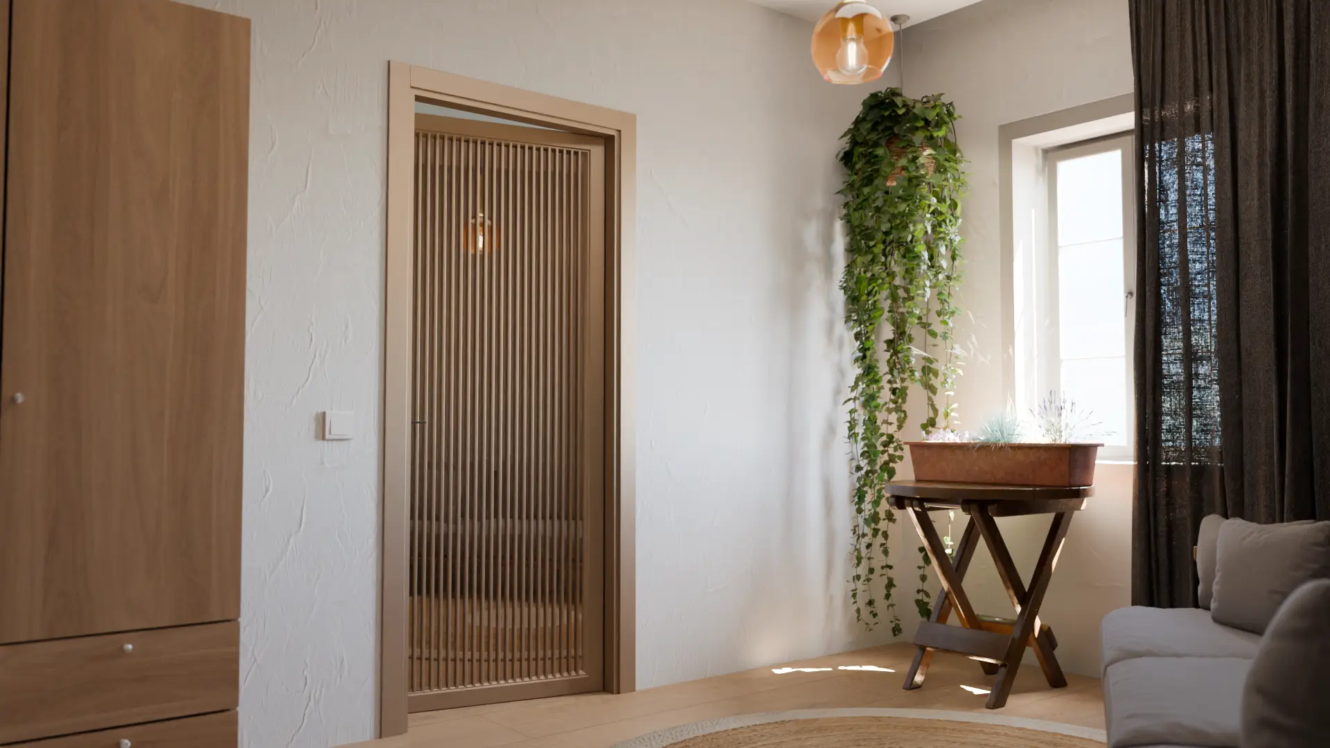 Пример интерьера Modern-75-painted mirror bronze