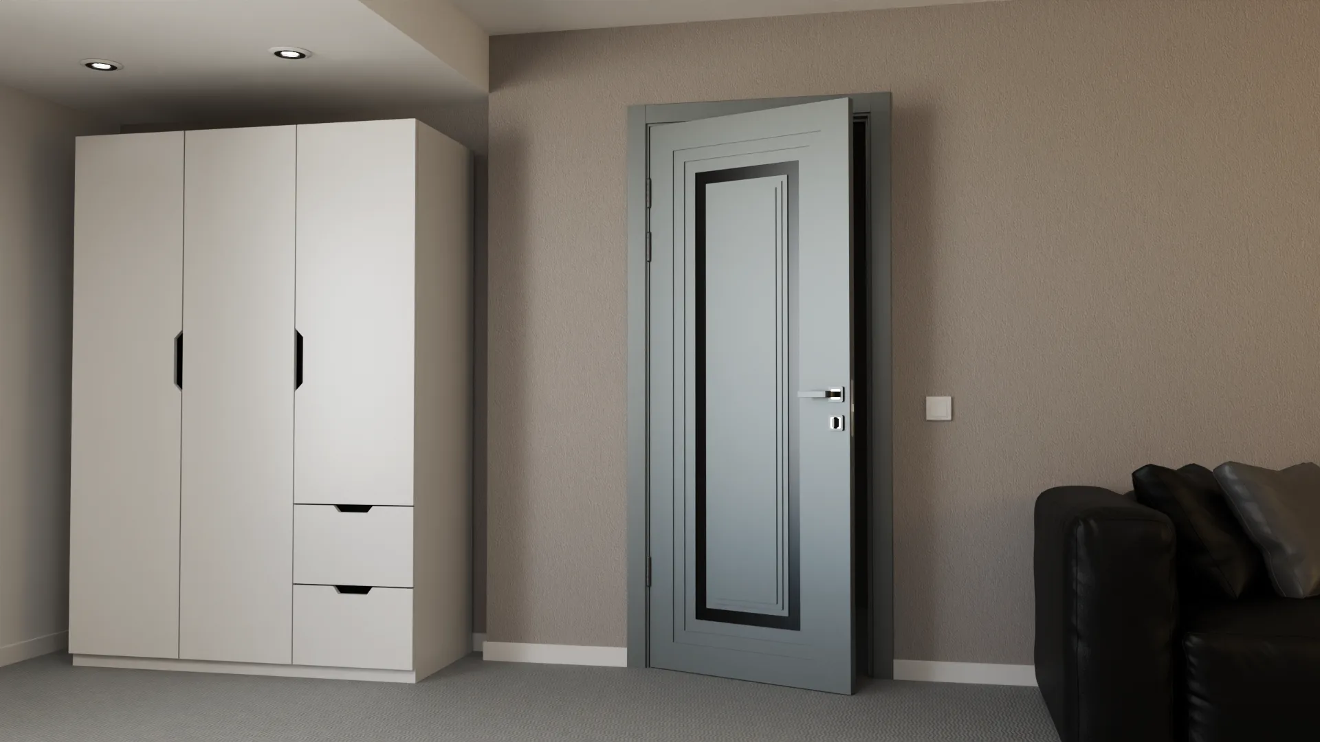 Пример интерьера Modern-76-painted mirror black