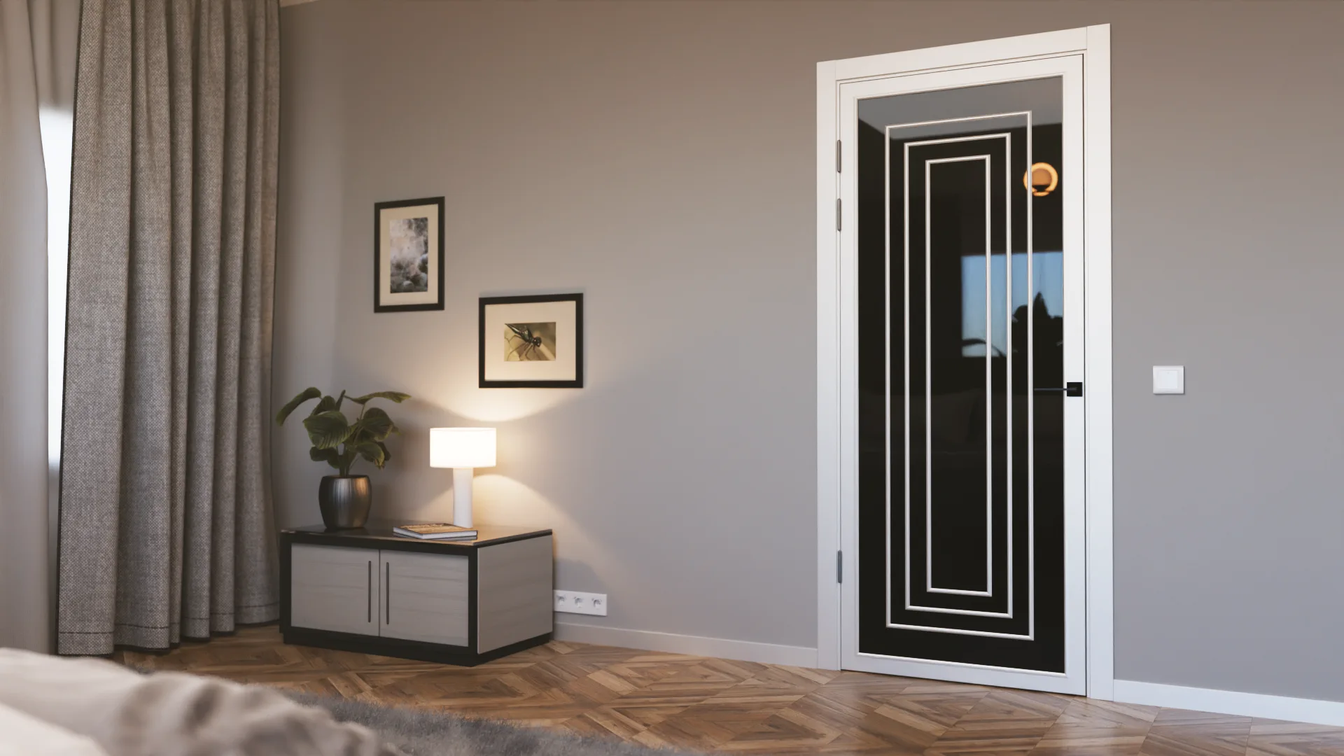 Пример интерьера Techno-92-painted mirror black