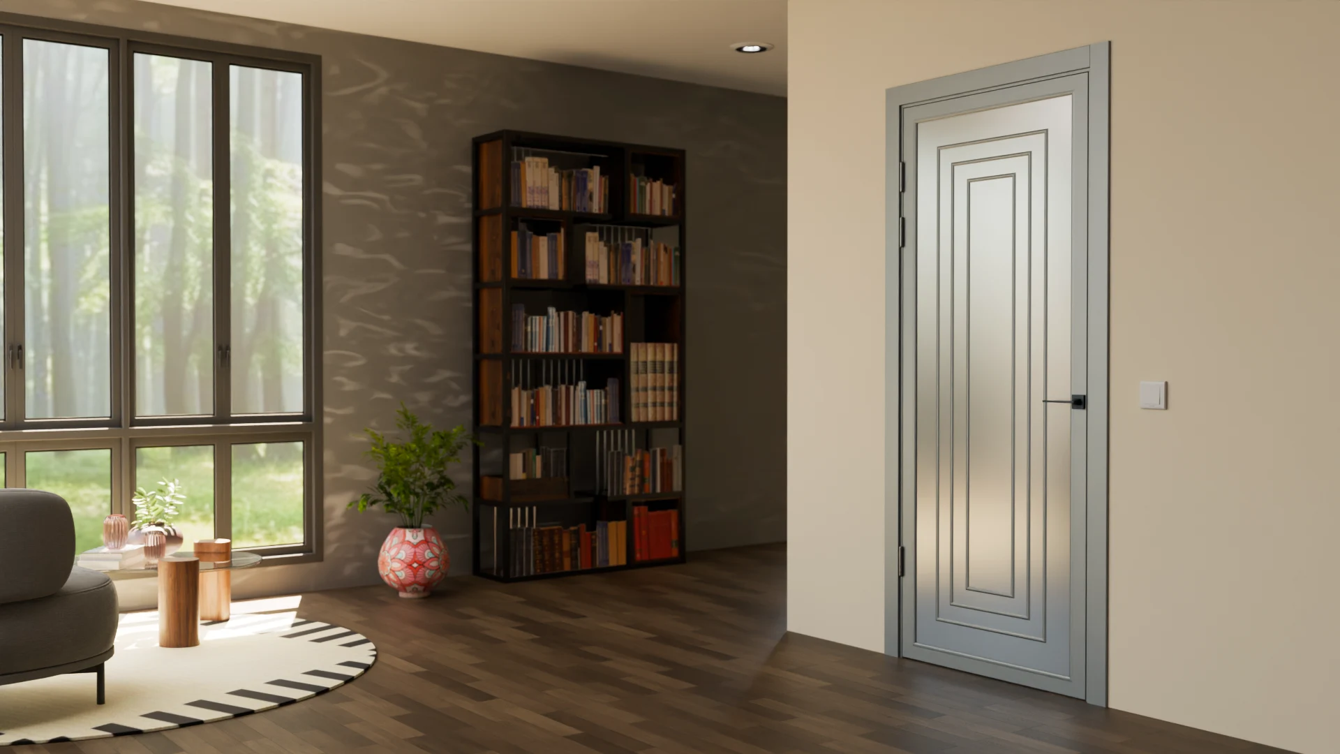 Приклад інтер'єру Techno-92-painted mirror grafit satyn